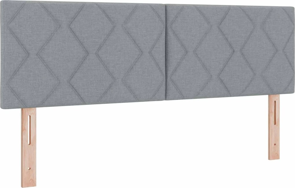 vidaXL Tăblie LED Gri deschis 160 cm țesătură