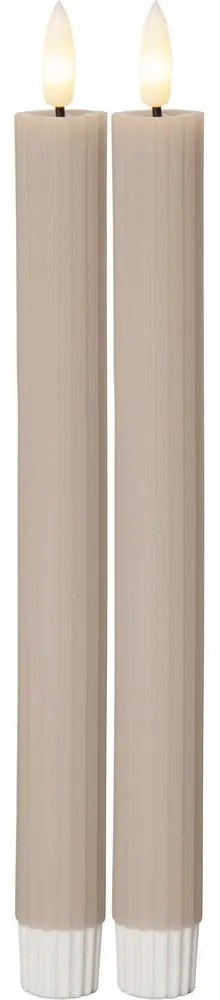 Lumânări LED 2 buc. (înălțime 25 cm) Flamme Stripe – Star Trading