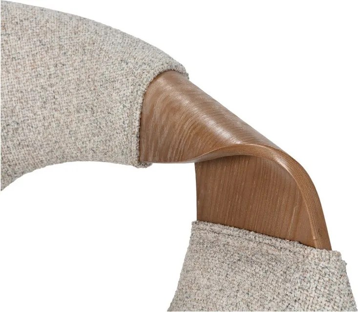 Set de scaune de sufragerie bej cu cotiere 2 buc. tapițat Elif – MOME