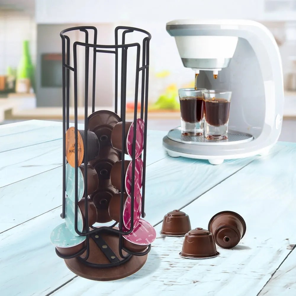 Suport pentru capsule de cafea negru Radka – Orion