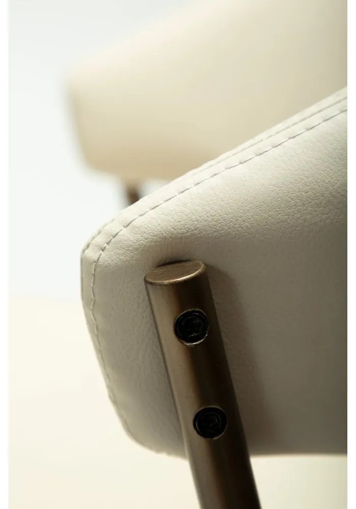 Scaun de dining fildeș din imitație de piele Zone – DAN-FORM Denmark