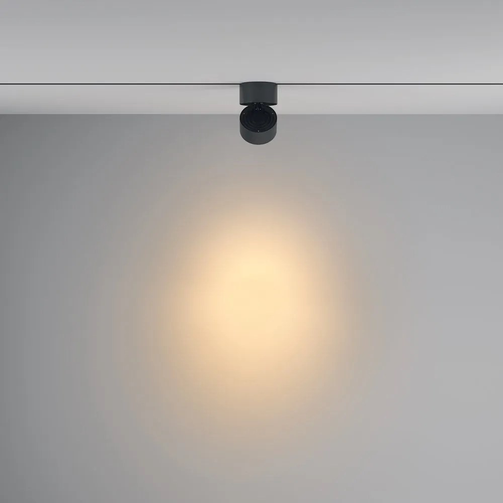 Spot LED ajustabil, accesoriu pentru sinele monofazate Unity, Yin negru