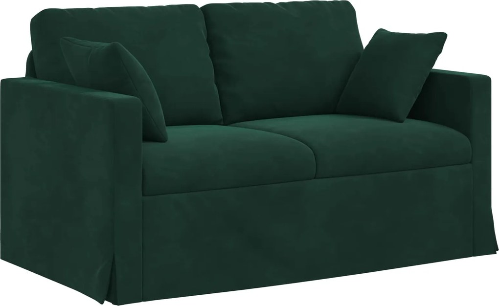 vidaXL Canapea Verde închis 138 x 78 x 80 cm Catifea