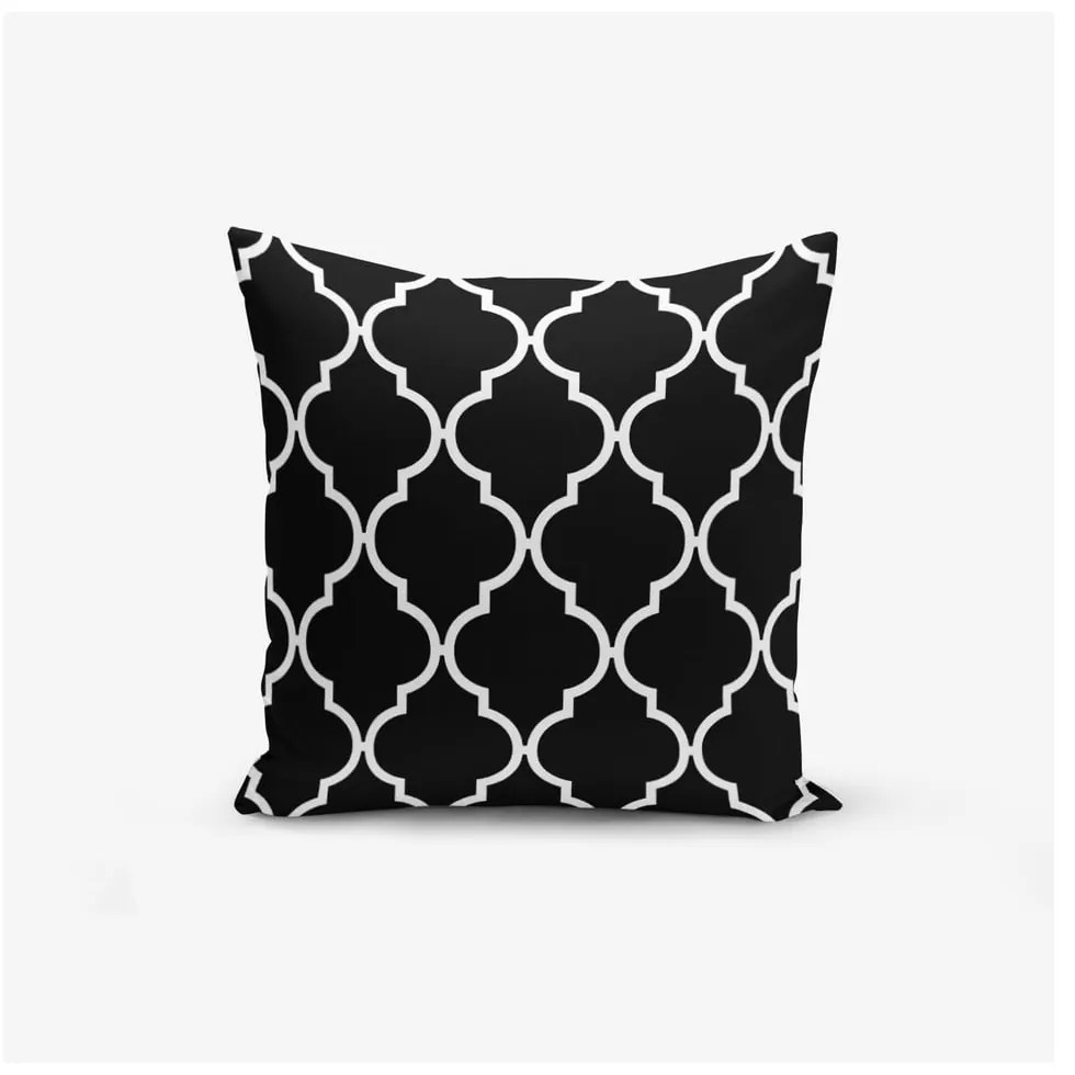 Set 4 fețe de pernă Minimalist Cushion Covers BW Graphic Patterns, 45 x 45 cm