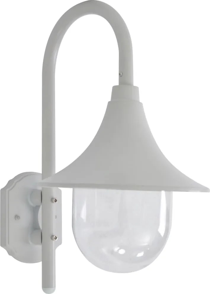 vidaXL Lampă de perete de grădină E27, alb, 42 cm, aluminiu
