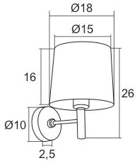 Aplica de perete moderna design elegant PONTE bej