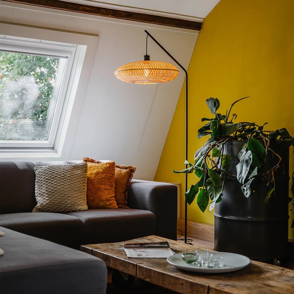 Lampă de podea orientală din bambus - Ostrava