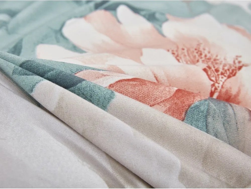 Lenjerie de pat turcoaz din microsatin pentru pat de o persoană cu 3 piese 140x200 cm Selma – My House