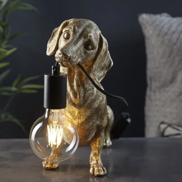 Lampă de masă Endon 101187 DACHSHUND 1xE27/10W/230V auriu