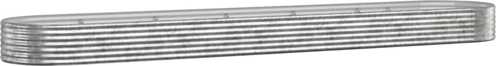 vidaXL Strat înălțat grădină 507x100x36 cm oțel galvanizat