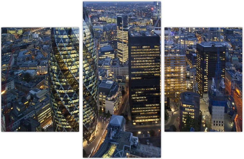 Tablou - Panorama de seară a Londrei (90x60 cm)