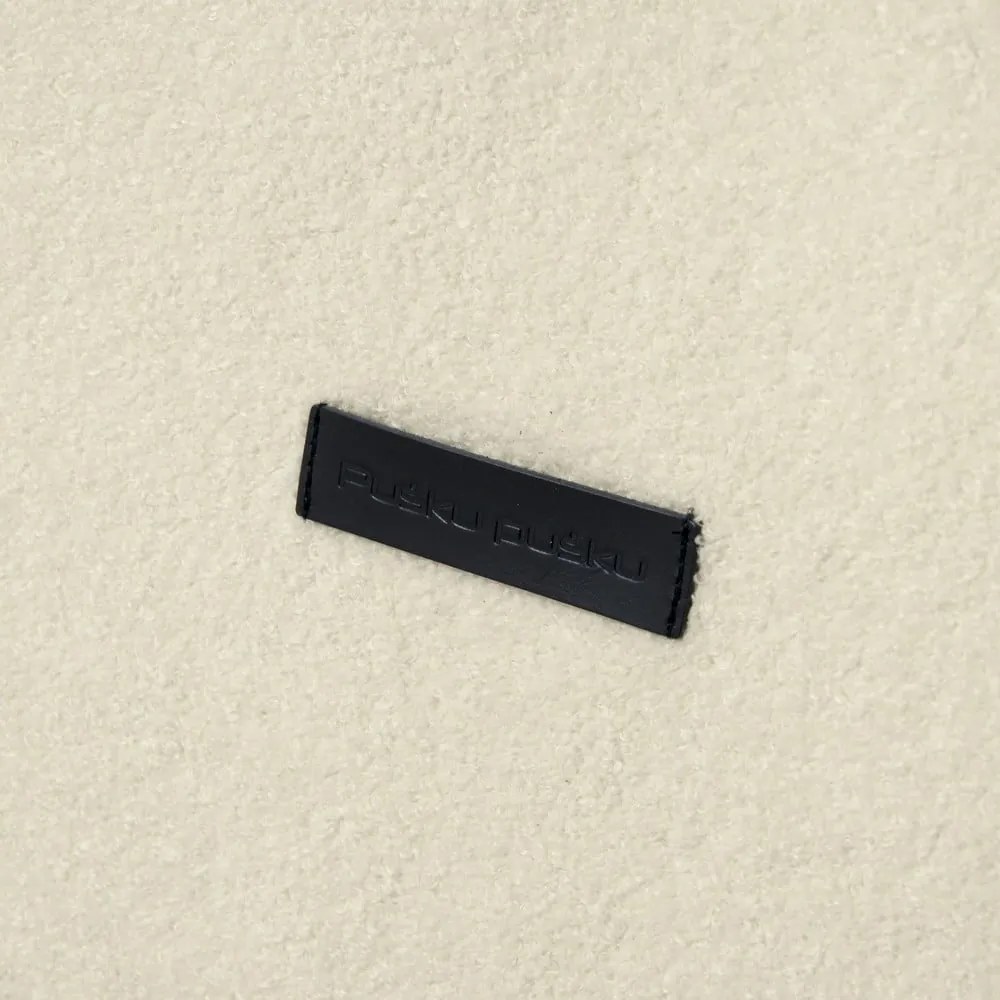 Fotoliu bean bag crem cu tapițerie din țesătură bouclé Sofa Seat Lounge – SLOWDOWN