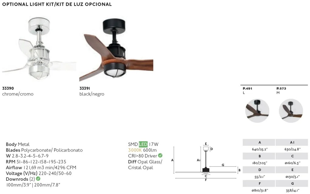 Ventilator de tavan cu telecomanda design modern JUST FAN cupru / negru