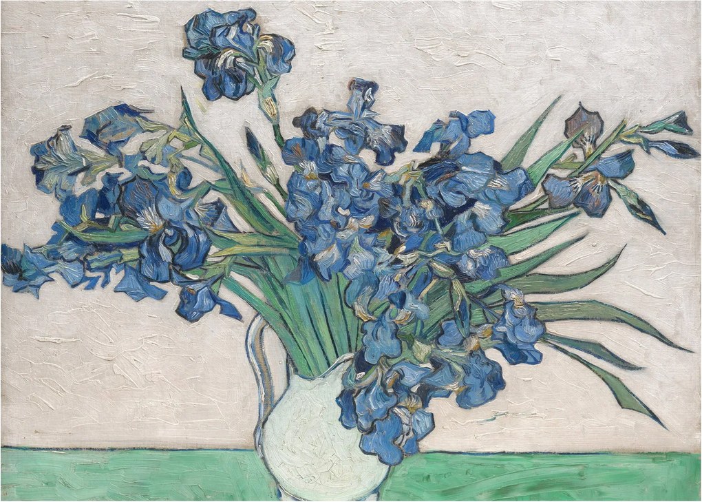 Tablou pe sticlă - Vincent van Gogh, Irises, reproducere (70x50 cm)