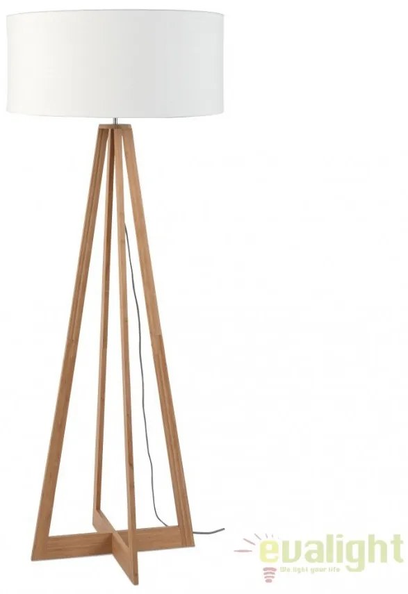 Lampadar realizat din materiale naturale, durabile si ecologice, EVEREST/F alb