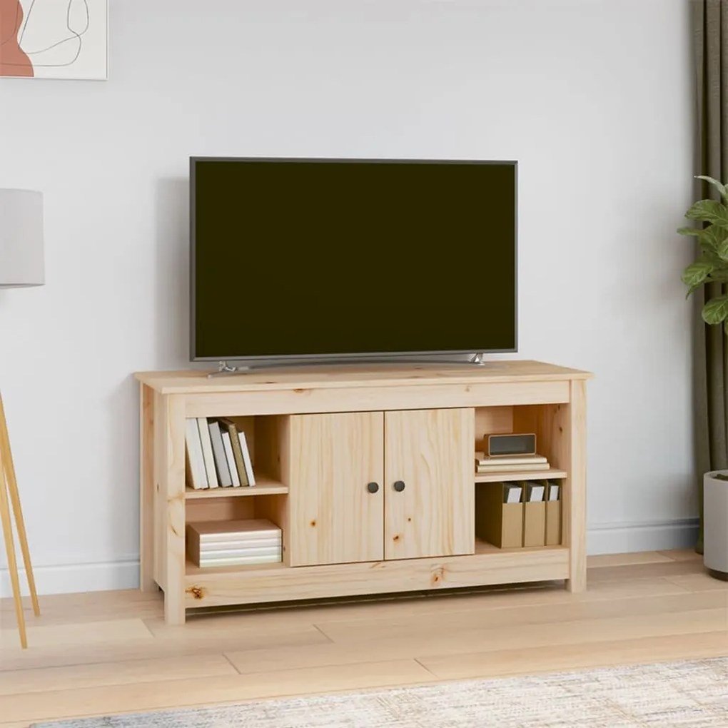 vidaXL Comodă TV, 103x36,5x52 cm, lemn masiv de pin