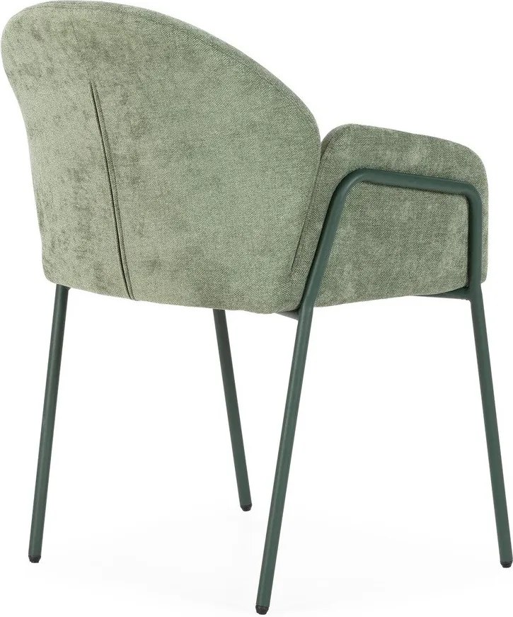 Set de scaune de sufragerie verde 2 buc. tapițat Aslin – MOME