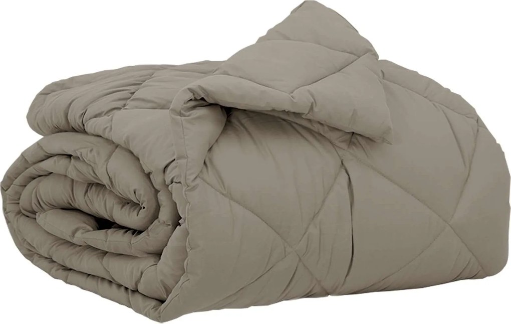 vidaXL Duvet complet pe tot parcursul anului Gri deschis 155 x 220 cm