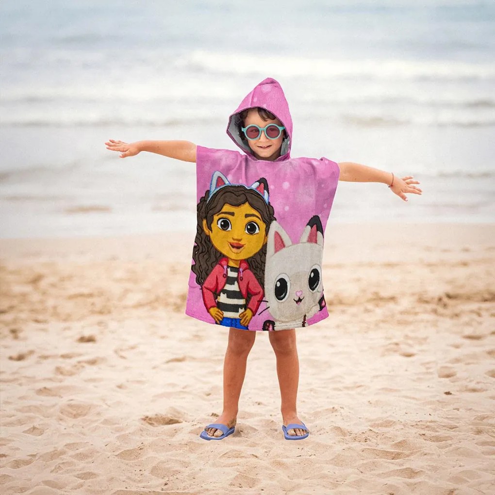Gabby&#039;s Dollhouse poncho prosop de plajă 50x115 cm