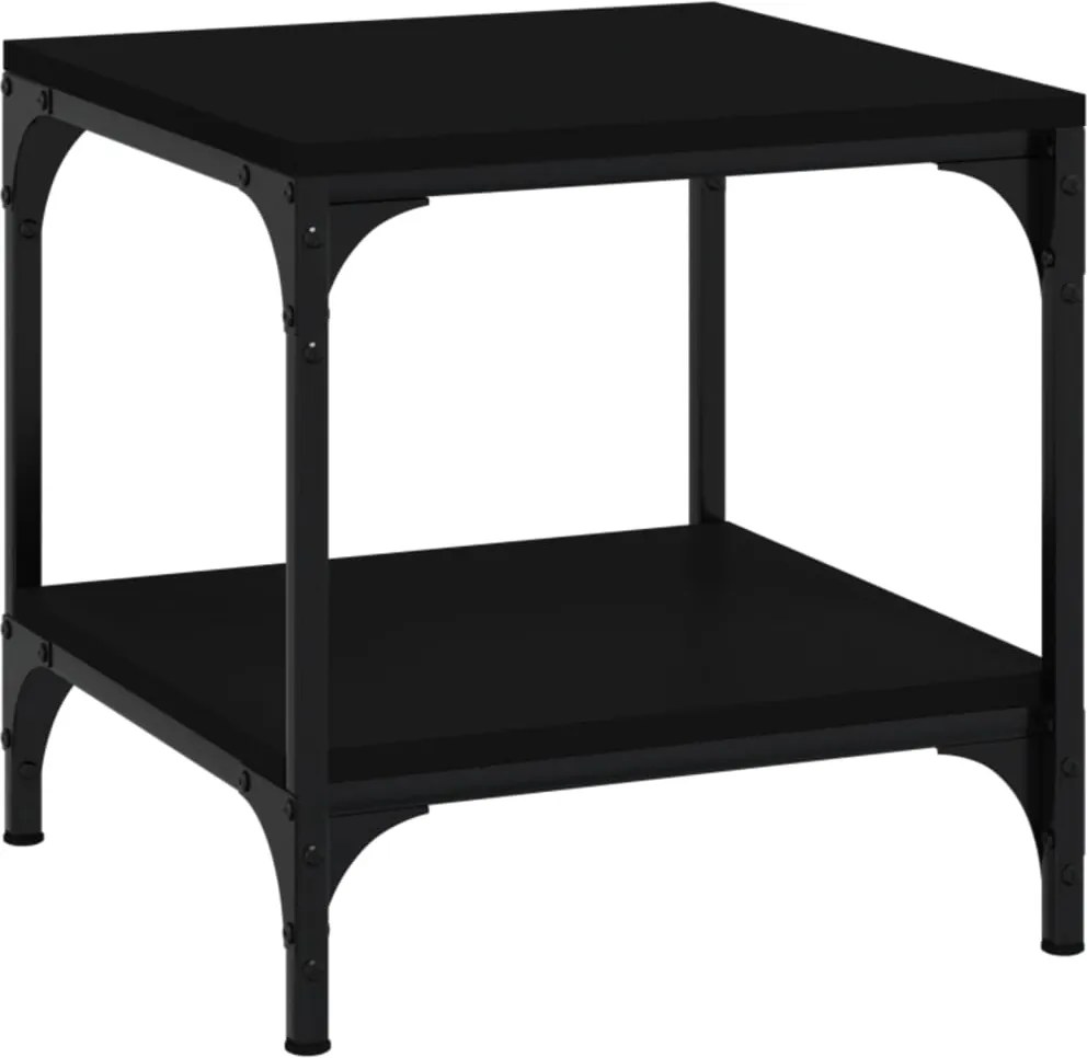 vidaXL Măsuță laterală, negru, 40x40x40 cm, lemn prelucrat