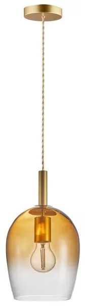 Nordlux UMA - pandantiv pe cablu, 1xE27/40W/230V, Ø 18 cm, maro/fumuriu