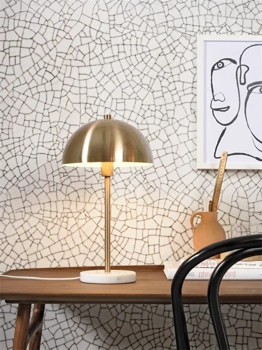 Veioza, Lampa de masa aurie cu baza din marmura Toulouse