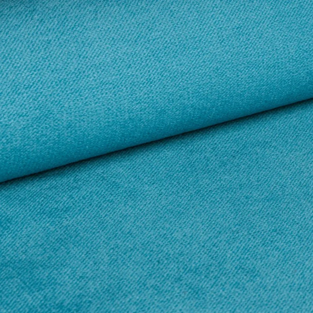 Pat tapitat boxspring GLORIEN VELVET 160x200 cm turcoaz Saltea: Matrace Bonell pružinová