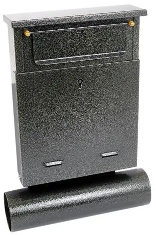 Cutie postala, cu loc pentru ziar, auriu, format B6, 23x6.5x33.5 cm, Damech