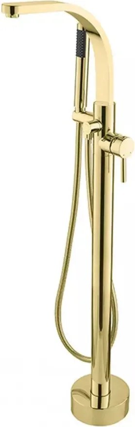 Baterie cada - dus freestanding Besco Decco I auriu lucios