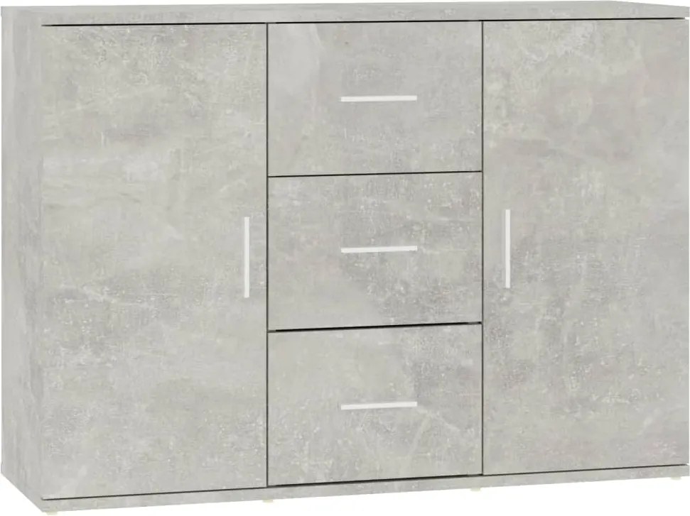 vidaXL Servantă, gri beton, 91x29,5x65 cm, lemn prelucrat