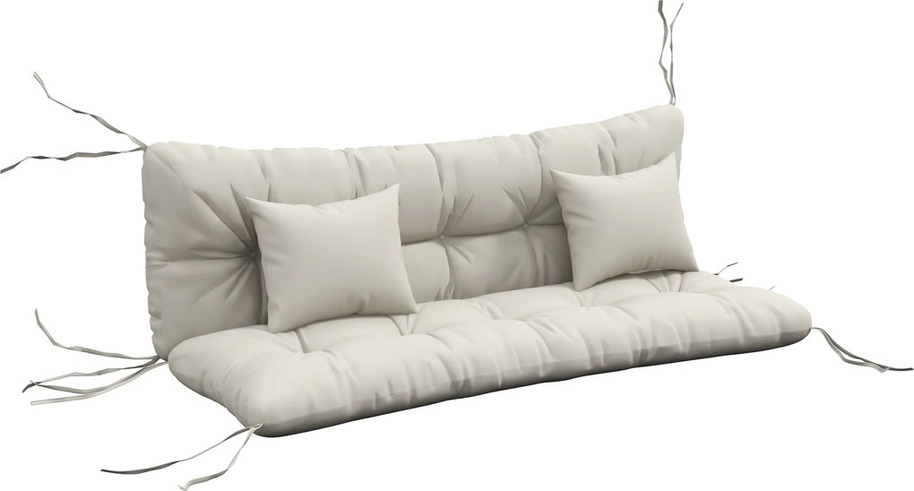 Outsunny Set de 4 perne pentru exterior pentru balansoar de grădină, 1 pernă de șezut, 1 pernă de spătar și 2 perne | Aosom Romania