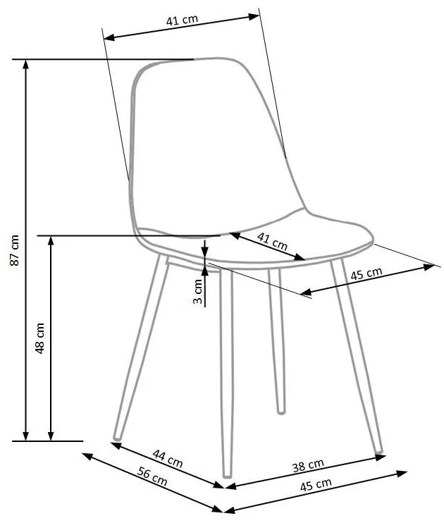 Scaun de bucaterie Lancaster, negru