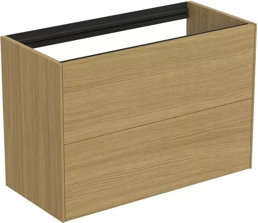 Dulap baza suspendat Ideal Standard Atelier Conca 2 sertare 80 cm finisaj stejar deschis