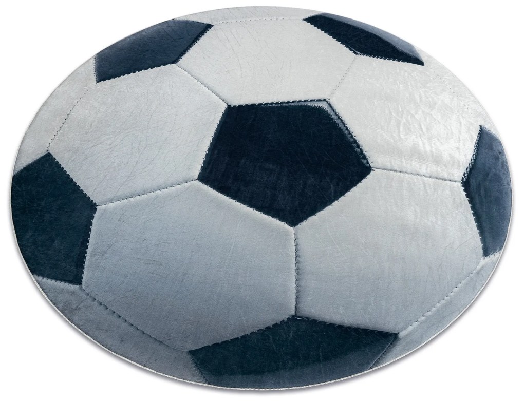 BAMBINO 38540 cerc covor lavabil - Fotbal pentru copii anti-alunecare - negru / alb