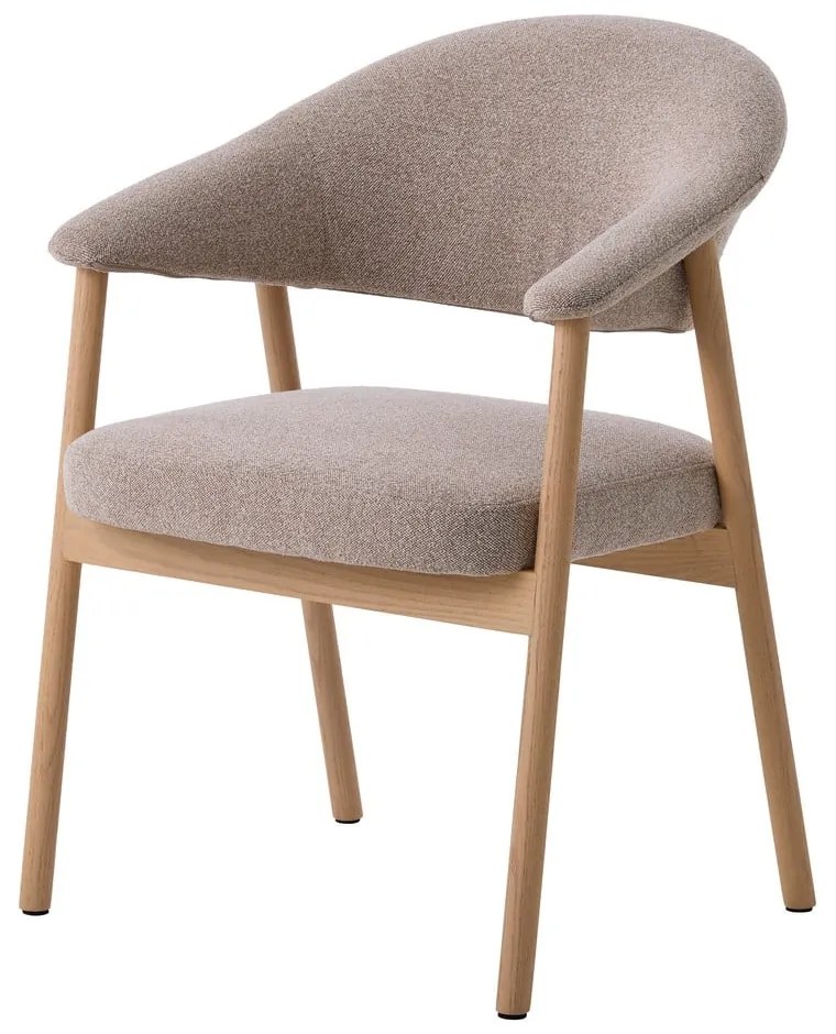 Set de scaune de sufragerie bej cu cotiere 2 buc. din lemn de stejar Elk – Unique Furniture