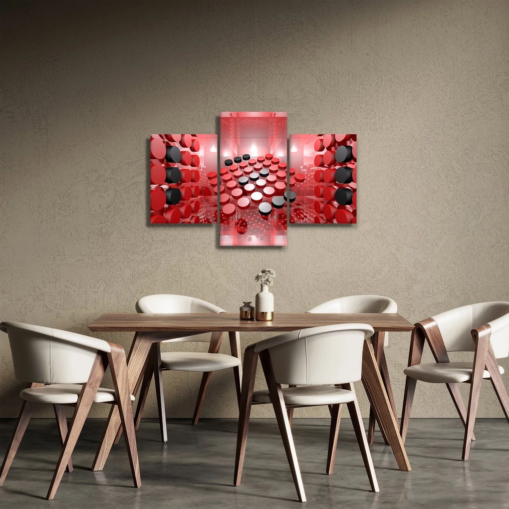 Tablou cu abstracți din butoane (90x60 cm)