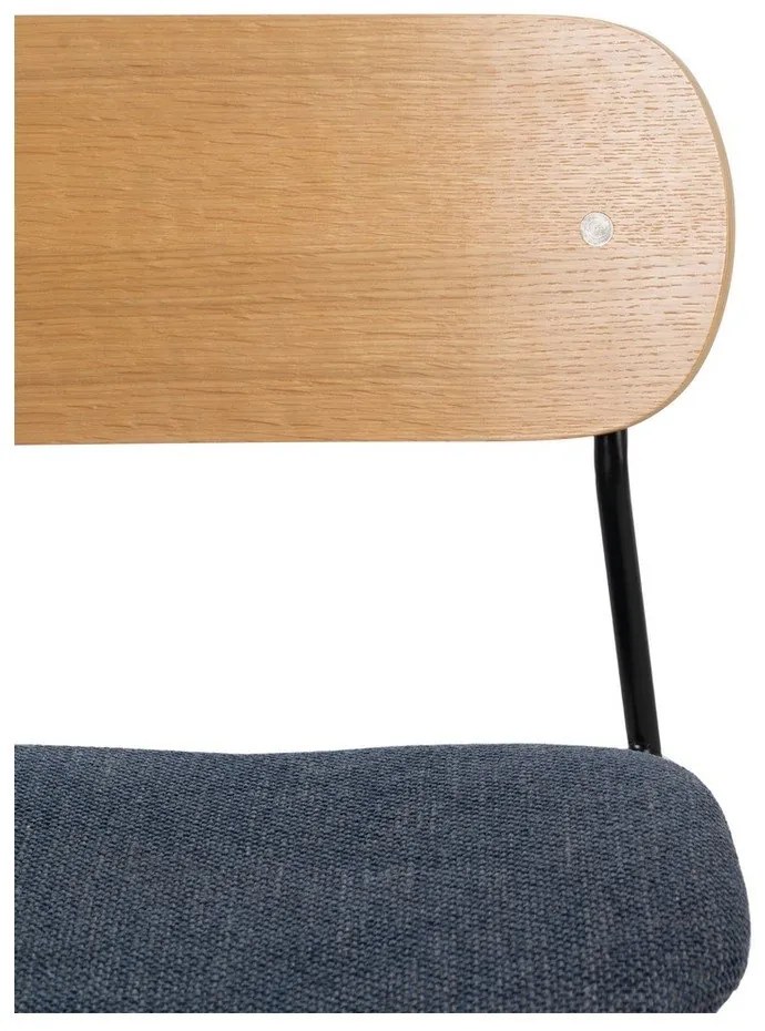 Scaune de dining albastre/în culoare naturală 4 buc. Moe – Ixia