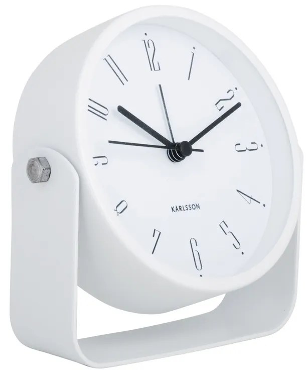 Karlsson 5989WH ceas cu alarmă design alb,diametru 12 cm