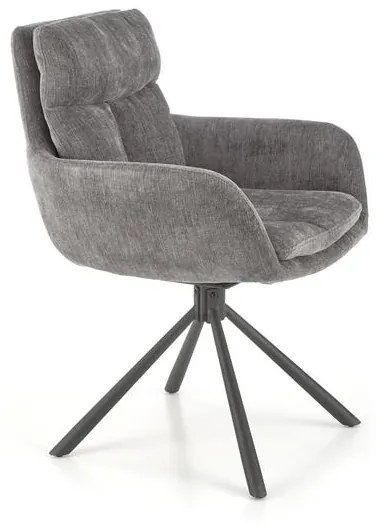 Scaun tapitat rotativ K495 - Gri