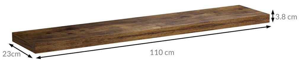 Casaria Poliță de perete FIGO+ consolă, 110cm, stejar închis