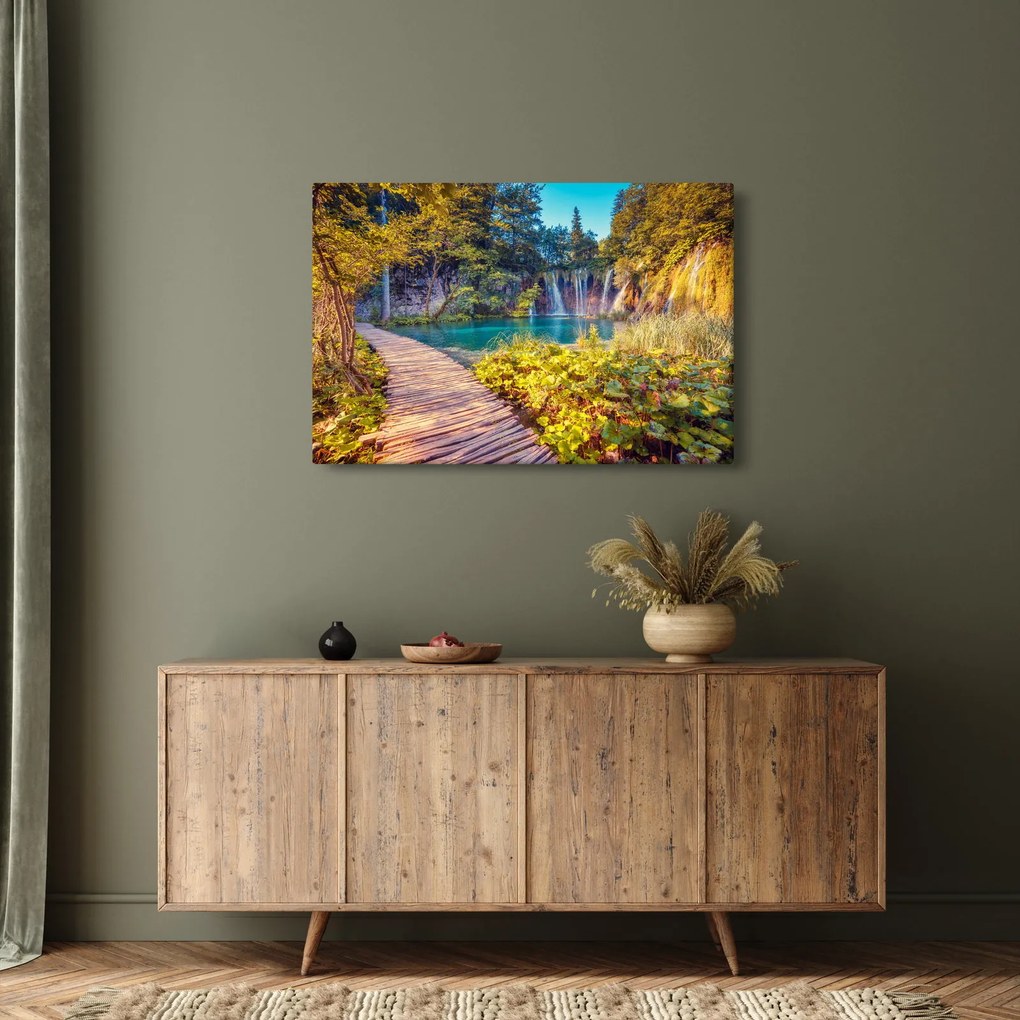 Tablou - Lacurile Plitvice, Croația (90x60 cm)