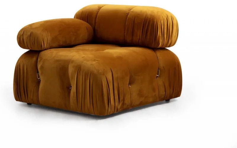 Fotoliu Modular Bubble L1, Mustar