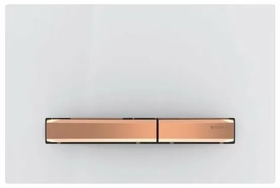 Clapeta de actionare Geberit Sigma50 alb butoane rose gold