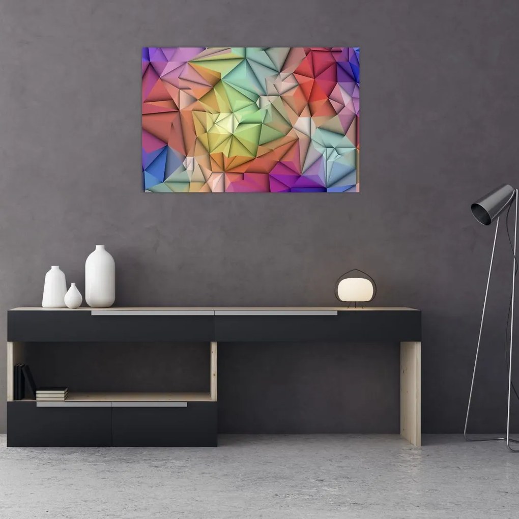 Tablou - Abstracția poligonală (90x60 cm)