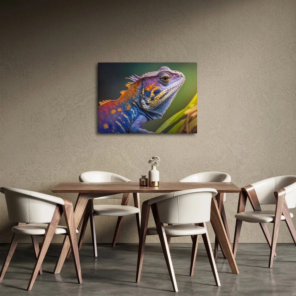 Tablou - Iguana colorată (70x50 cm)