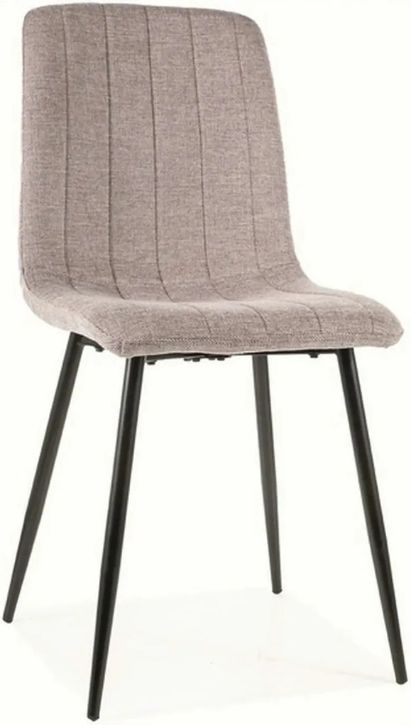 Scaun ALAN, gri/negru, stofa/metal, 45x39x91 cm