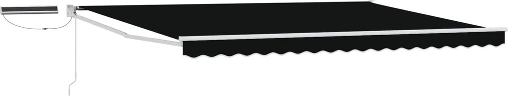 vidaXL Cort electric retractabil Negru 4 × 3 m