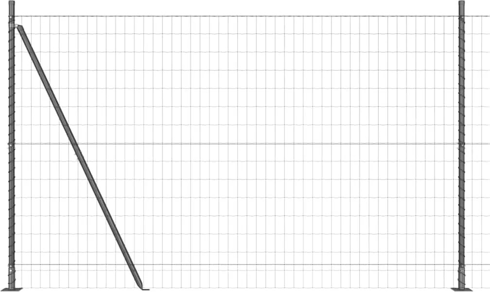 vidaXL Gard cu Stâlp Gri 1,5 x 10 m Oțel și PVC