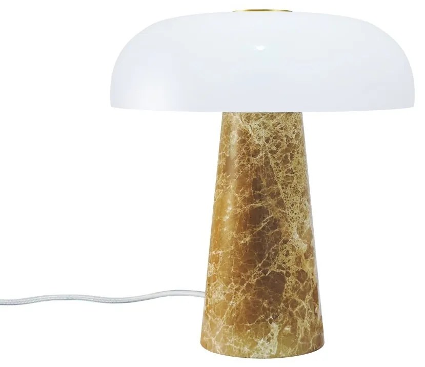 Veioza Design Nordic Minimalist, Marmura, Sticla, Glossy Mini bej