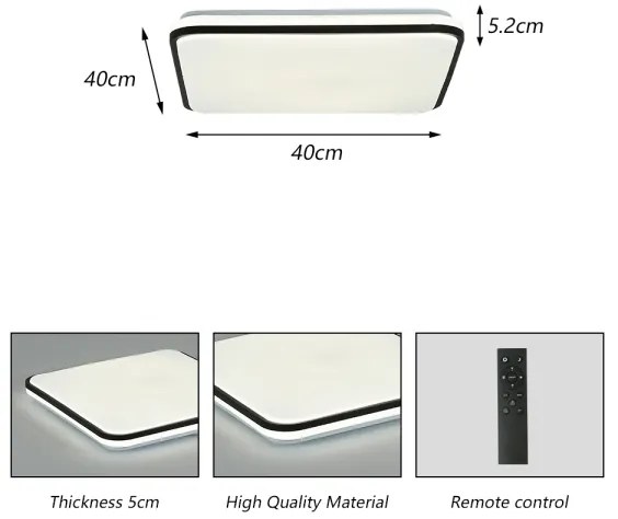 Plafonieră LED dimabilă Brilagi SMART LED/28W/230V 40x40 cm Wi-Fi Tuya + telecomandă